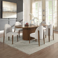 Acme Gamarya 7-Piece Dining Set with Oval Pedestal Table and 6 Chairs